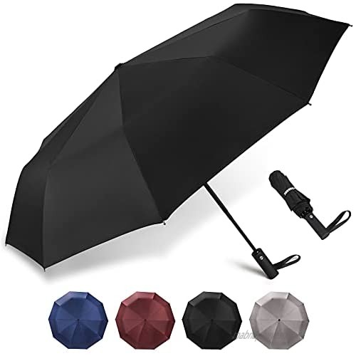 Yoobure Automatic Sun Umbrella  Compact Travel Umbrella with Auto Open Close  Large UV Protection Windproof Umbrellas for Rain & Sun  10 Ribs Folding Umbrella for Men and Women
