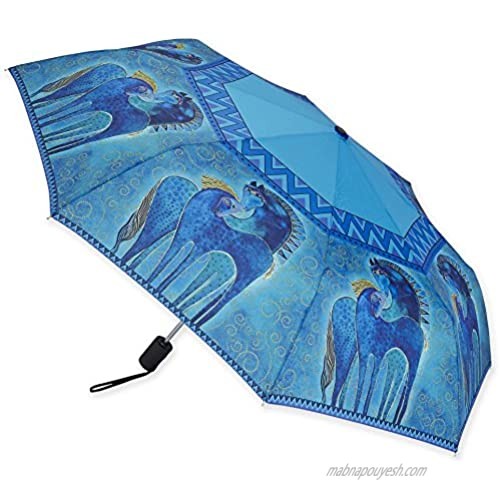 Blue Horse Compact Folding Umbrella