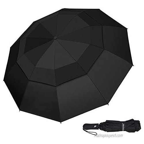 Compact Umbrella  Umbrellas for Rain Sun Small Folding Travel Mini Windproof Umbrella Travel Essentials Portable - Automatic Open/Close -Black