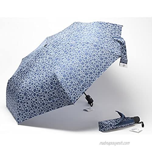 Dry Divas Umbrella - Fun  Fancy  Vibrant  Colorful Compact Travel Umbrella (Rain Bubbles)
