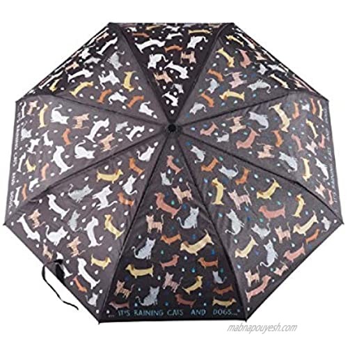 Floss & Rock 40P3608 Big Kids Raining Cats & Dogs Colour Changing Umbrella  33.46-inch Length