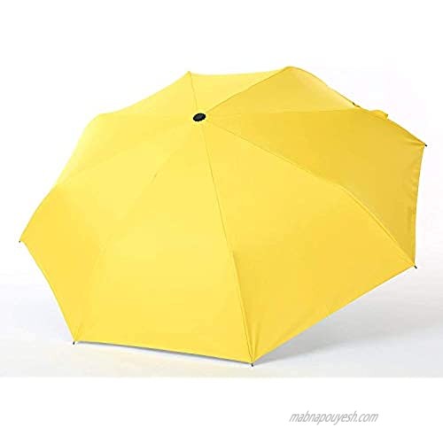 Krago Travel Windproof Light Weight Automatic Open Close Sun/Rain Women Umbrella with 210T Heavy Coating (Yellow)