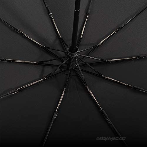 Le'Rain Windproof Travel Umbrella with Teflon Coating Camber size 46'' 10-RIB