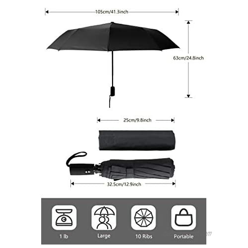 Rdifatra Umbrellas for Rain Compact Travel Umbrella Windproof Classic Style