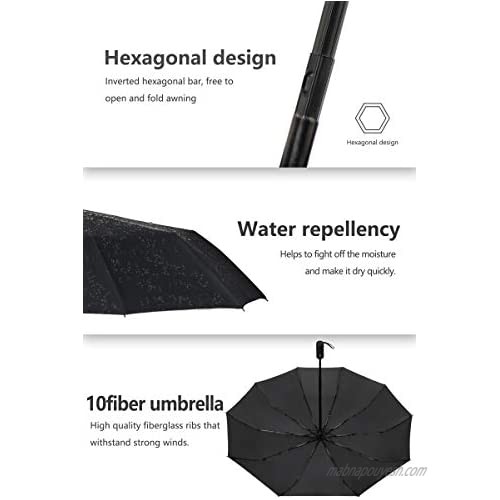 Rdifatra Umbrellas for Rain Compact Travel Umbrella Windproof Classic Style