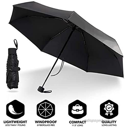 Saiveina Mini Parasol Umbrellas Portable Travel Sun&Rain Windproof Umbrellas with UV Protection