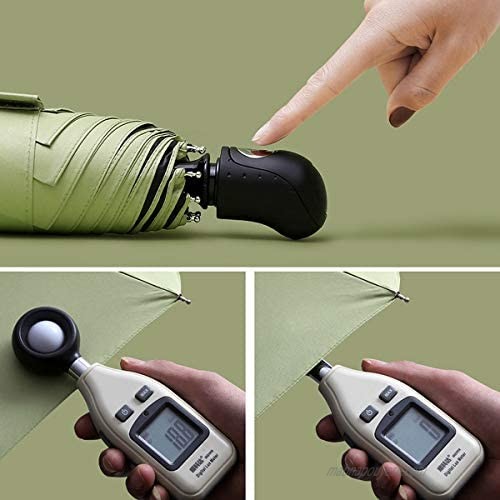 TECKE Travel Mini Pocket Umbrella Automatic Compact Sun&Rain Umbrella with 95% UV Protection(Grass Green)