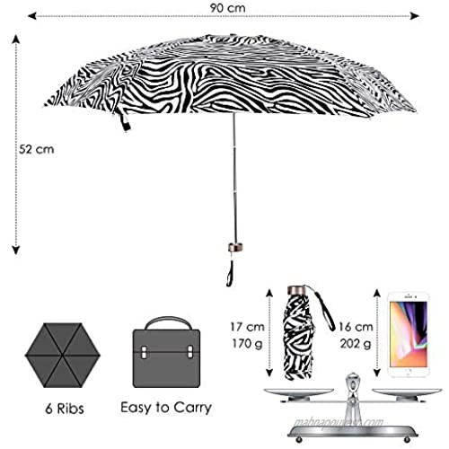 TF Small Mini Umbrella with Carry Bag Lightweight Compact Portable Parasol Outdoor Umbrellas for Men Women
