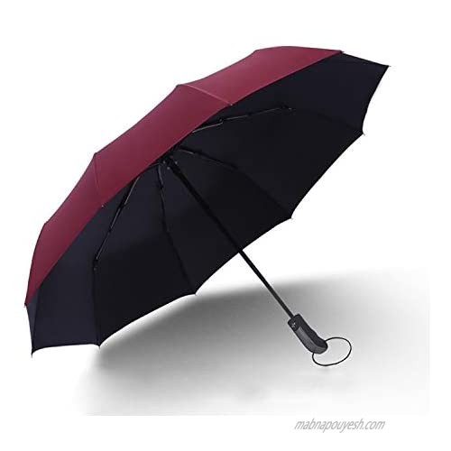 TOPKULL Travel Umbrella Windproof Automatic Umbrellas Small Compact Folding Reverse Umbrella with Teflon Anti-UV Protection for Men&Women