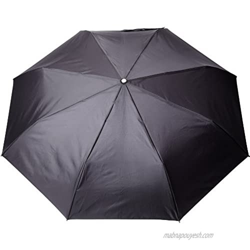 totes Titan Compact Travel Umbrella Windproof Waterproof Auto Open/Close Black