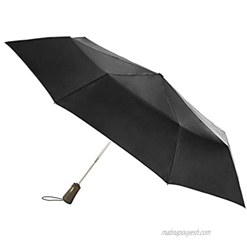 totes Titan Compact Travel Umbrella  Windproof  Waterproof  Auto Open/Close   Black