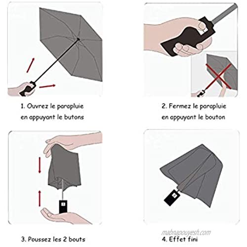 WerFamily Cherry Blossom Transparent Folding Travel Umbrella