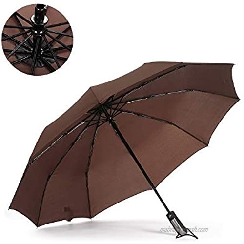 Windproof Travel Umbrella Compact Folding Convenient Auto Open/Close In One Second Shorter and Easy Carry …