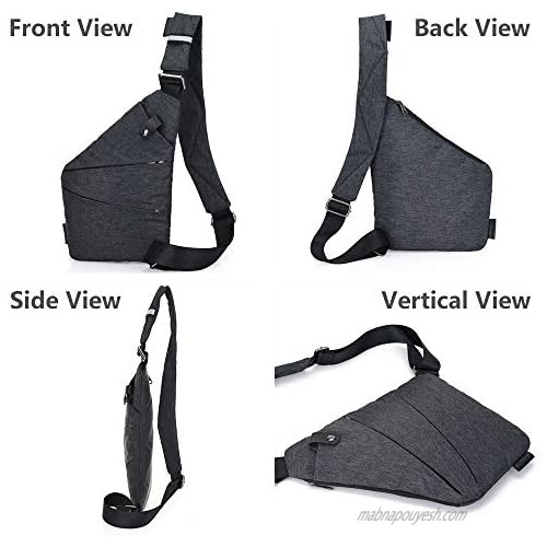 ADORENCE Anti-Thief Sling Bag - Slim Lightweight & Water Resistant CrossBody Shoulder Bag/Chest Bag