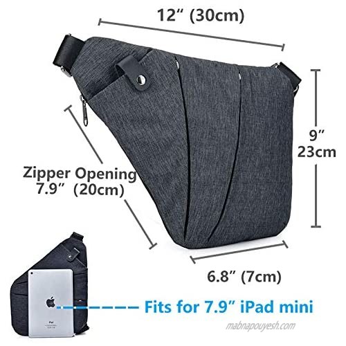 ADORENCE Anti-Thief Sling Bag - Slim Lightweight & Water Resistant CrossBody Shoulder Bag/Chest Bag