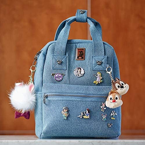 Disney Mickey Mouse Icon Pin and Flair Denim Backpack