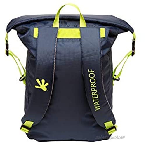 geckobrands Waterproof 30L Backpack – Lightweight Packable Dry Bag Navy/Green