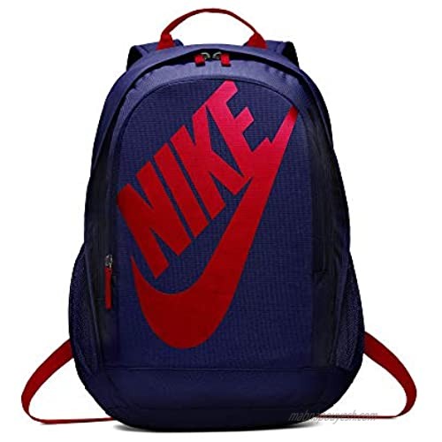 Nike Sportswear Hayward Futura Backpack for Men  Large Backpack with Durable Polyester Shell and Padded Shoulder Straps  Blue Void/University Red/University Red