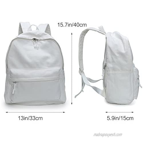 Zicac Unisex DIY Canvas Backpack Daypack Satchel Backpack
