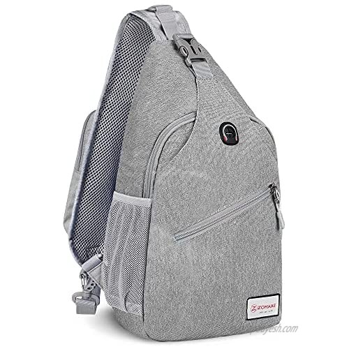ZOMAKE Sling Bag for Women Men Small Sling Backpack Chest Crossbody Bag Daypack for Travel Day Trip