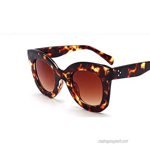 Butterfly Sunglasses Semi Cat Eye Glasses Plastic Frame Clear Gradient Lenses