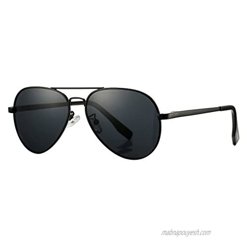 Polarized Aviator Sunglasses for Juniors Small Face Women Men Vintage UV400 Protection Shades
