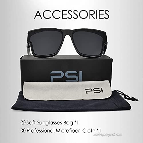 PSI Premium Wrap Sunglasses Solar Shield Sunglasses Sunglasses Fit over Glasses for Women and Men UV400 Protection HD for Driving
