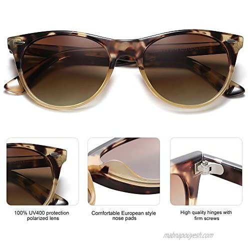 SOJOS Classic Polarized Sunglasses for Women Men Small Frame UV400 Lenses SJ2076