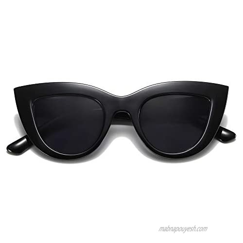 SOJOS Retro Vintage Cateye Sunglasses for Women UV400 Mirrored Lens SJ2939