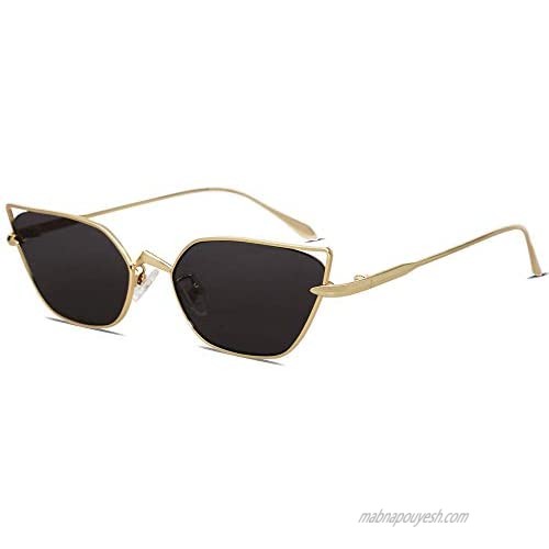 SOJOS Trendy Small Cateye Sunglasses Designer Sunnies Fun Glasses FIRE SJ1127