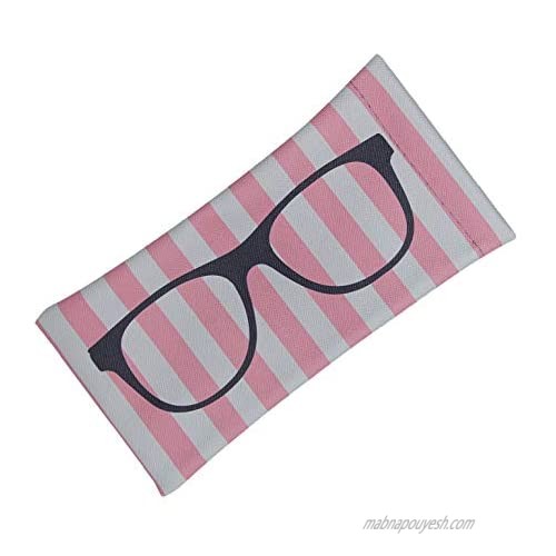 3 Pack Slip In Eyeglass Case Soft Squeeze Top Pouch For Women Men Medium To Large Glasses