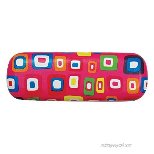 Children's Small Hard Shell Eyeglass Case  Kid's Glasses Case  Colorful Squares