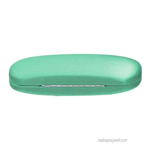 Eye Glasses Case Hard Case Clam Shell Eyeglass Case With Soft Inner Lining Great As An Eye Glass Carry Case 52045 (Green)