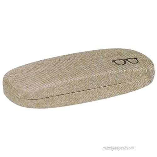 Eye Glasses Case Hard Case Clam Shell Eyeglass Case With Soft Inner Lining Great As An Eye Glass Carry Case 52113 (Beach Sand)