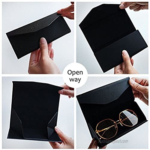 Folding Glasses Case Glasses storage box Magnet Closure - For Home Office & Travel