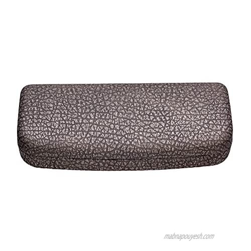 Hard Eyeglass Case For Men  Small To Medium Glasses Case Faux Distressed Leather