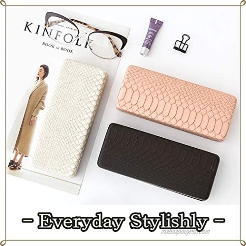 OKINAN Elegant Glasses Case of Animal Pattern Stylish and Portable Sunglasses Case with a Cleaning Cloth for Women