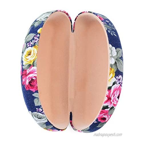 Oversized Hard Shell Sunglasses Case For Women Durable Protective Holder for Extra Large Reading Glasses With Clean Cloth