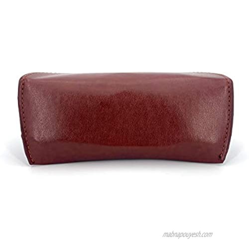 polemax Soft Slip in PU Leather Eyeglass Sunglasses Pouch Case Portable Glasses Protection Bag Holder (Brown)