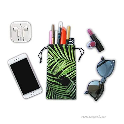 Soft Sunglasses Case - Eyeglasses Pouch Portable Sunglasses Sleeve Bag Goggles - Fabric Cell Phone Case For Women 3.7 x 6.6