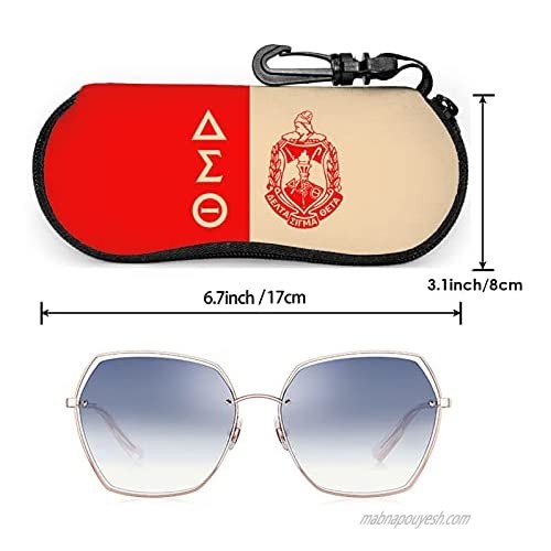 Travel Sunglasses Soft Case With Belt Clip Portable Glasses Case Neoprene Zipper Eyeglass Bag