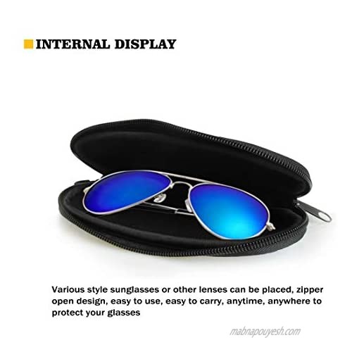 Tupalatus Ultra Light Neoprene Zipper Eyeglass Case Glasses Sunglasses Soft Case for Women Men