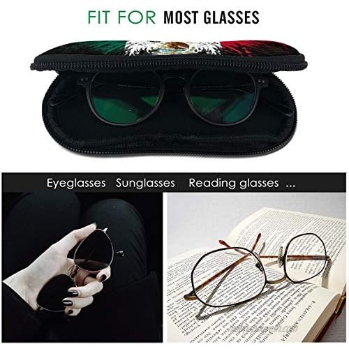 Unisex Soft Shell Glasses Case Portable Glasses Sunglasses Box with Belt Clip