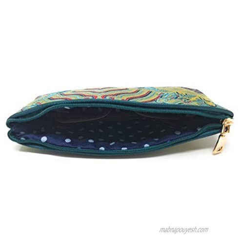 Value Arts Zippered Soft Eyeglass Case Pouch Vaco Chic Chinese Silk 7.25 Inches Long