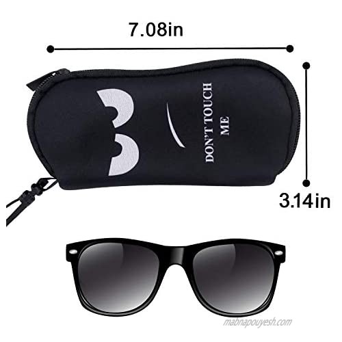 ZSYKD Sunglasses Soft Case for Women and Men Ultra Light Weight Neoprene Zipper Eyeglass Case with Belt Clip Portable Neoprene Eyeglass Holder Soft Pouch