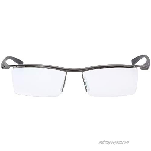 Agstum Pure Titanium Half Rimless Business Glasses Frame Eyeglasses Clear Lens