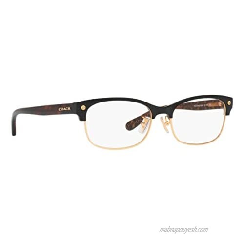 Coach Women's HC6098 Eyeglasses Black Gold/Dark Tort Gold Sig 53mm