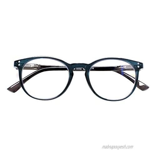Computer Reading Glasses 2 Pack Blue Light Blocking Glasses Anti Eyestrain Readers for Women Men