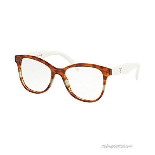 Eyeglasses Prada PR 12 TV 2591O1 Striped Brown Black  53/17/140
