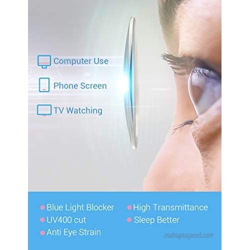 Firmoo Blue Light Blocking Glasses Computer Glasses Women Classy Oval Bluelight Blocker Eyewear